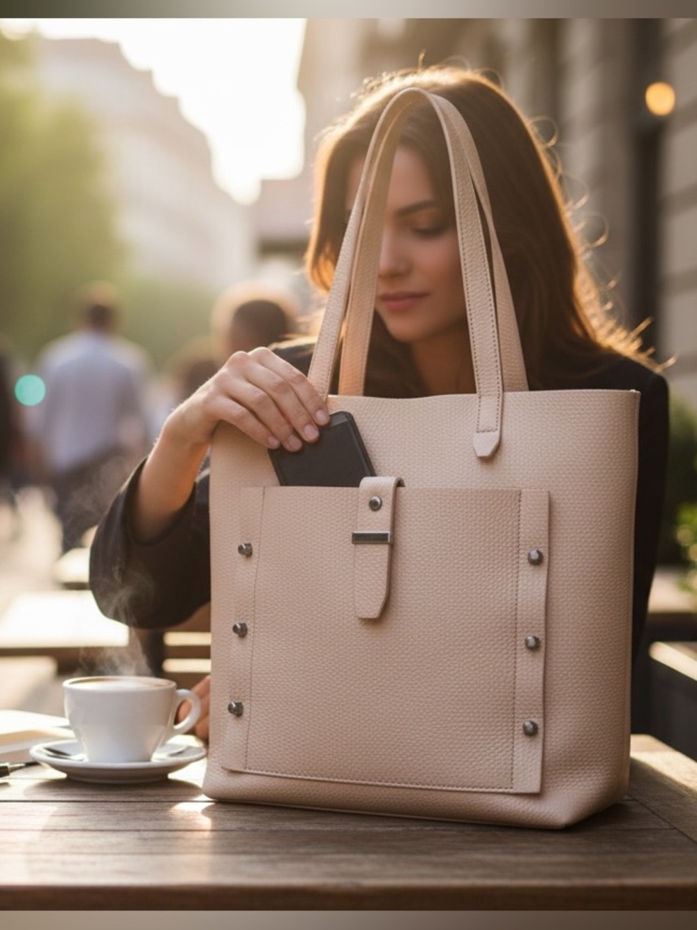 NWT Botkier Warren Pebbled Leather Tote – Beige – MSRP $228 – Dust Bag Included